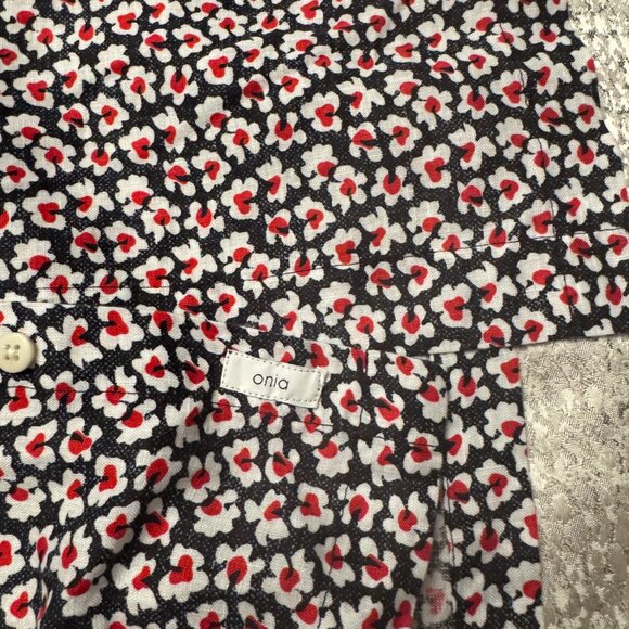 Onia 100% Linen Short Sleeve Shirt Size Medium - Picture 5 of 6